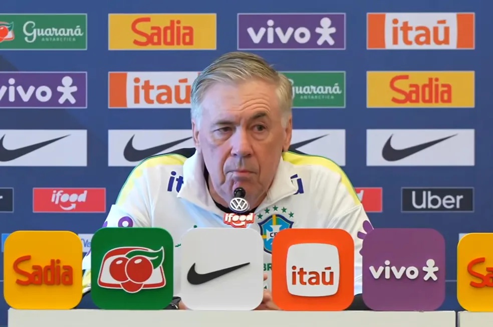 Ancelotti diz que Brasil terá quatro atacantes contra a França e cobra equilíbrio. Jogo será nesta quinta